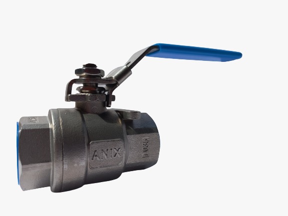 Anix Ball Valve 2-pc Stainlees Steel 304 (CF8) R-PTFE 1000WOG Drat