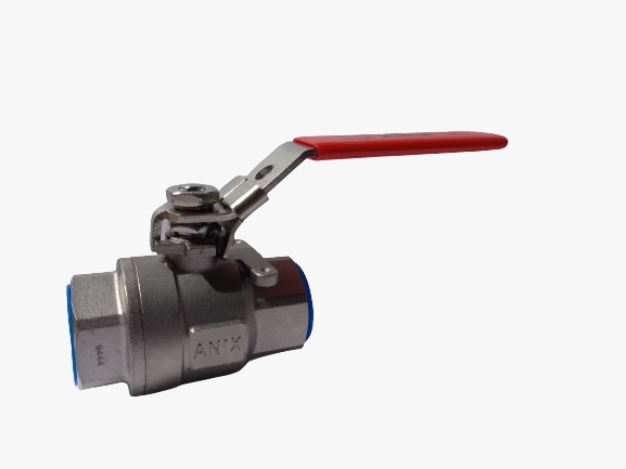 Anix Ball Valve 2-pc Stainlees Steel 316 (CF8M) R-PTFE 1000WOG Drat