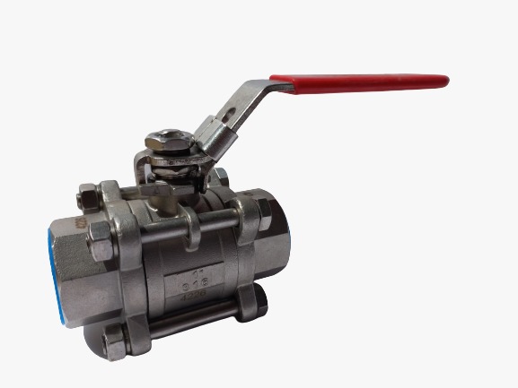 Anix Ball Valve 3-pc Stainlees Steel 316 (CF8M) R-PTFE 1000 WOG Drat